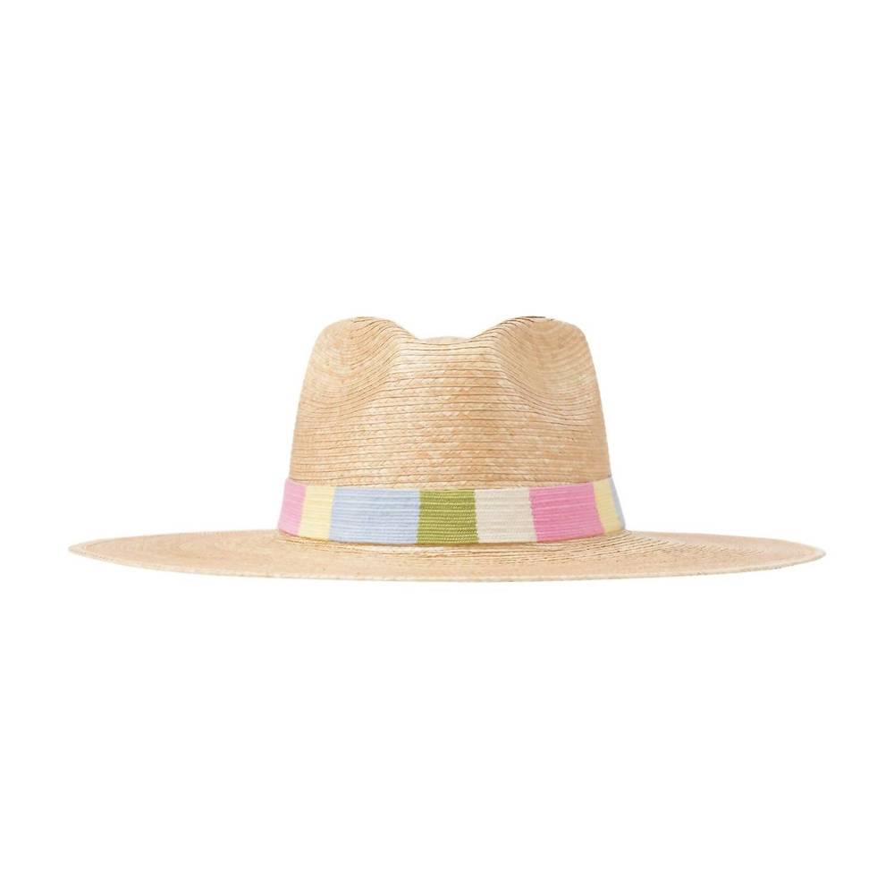 Multicolor Straw Hat with Pastel Band